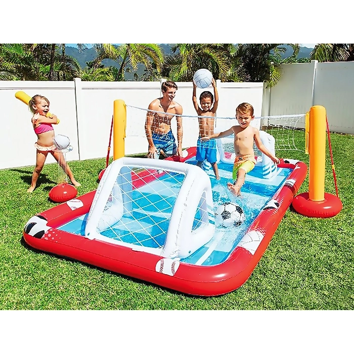 Intex 57147 Inflatable Kids Sports Pool Game Play Center 3in1 set Outdoor Water Pool Valleyball/ Football / Baseball