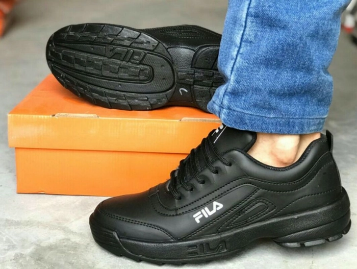 Fila black rubber best sale shoes