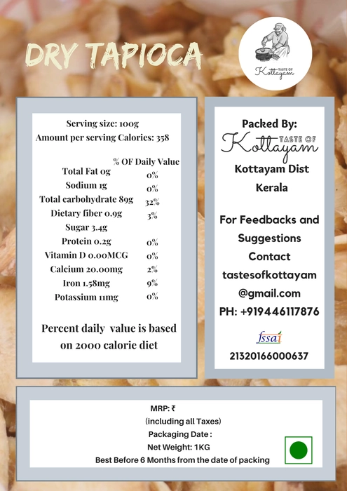 Taste Of Kottayam Dry Tapioca