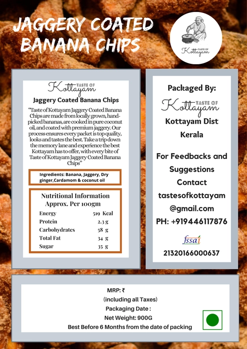 ONAM SPCL COMBO PACK - Taste Of Kottayam Banana Chips and Jaggery Coated Banana Chips