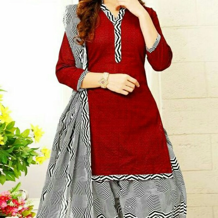 regular wear brown glace cotton embroidery work patiala suit | Patiyala  dress, How to wear, Salwar suits simple