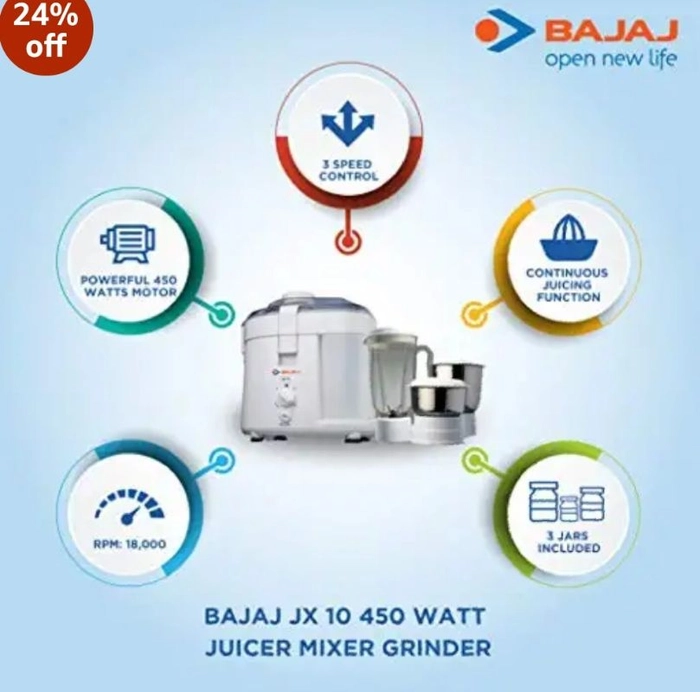 Bajaj jx 10 juicer mixer grinder best sale