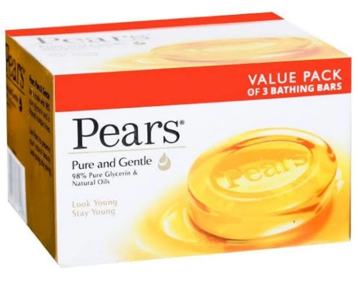 17336 : PEARS PURE AND GENTLE SOAP 3*75G AMBER