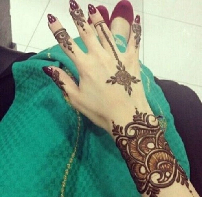 Latest Trending Bracelet Gol Tikki Mehndi Designs for Beginners on Back ...  | Henna tangan