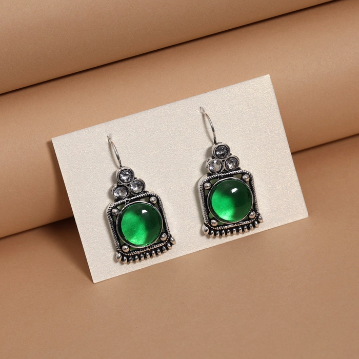 Assorted Color 5 Pairs Of Oxidised Earrings