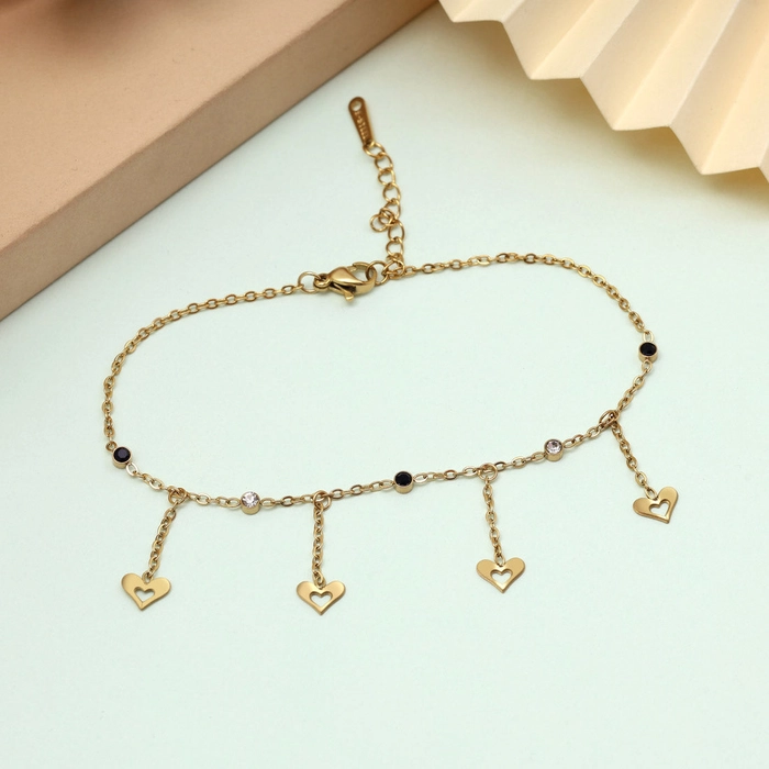 Timeless Gold Color Stainless Steel 18k Gold Plated Demi Fine Bracelet
