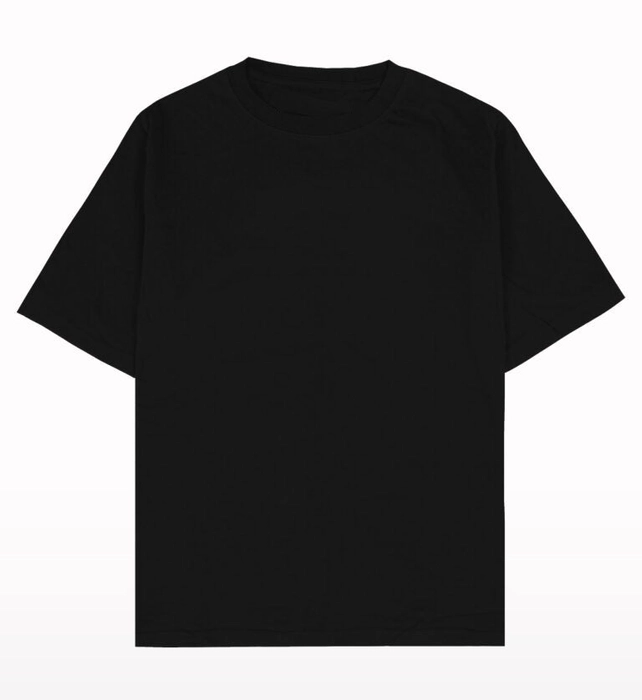 Black 240 GSM French Terry Oversized T-shirt