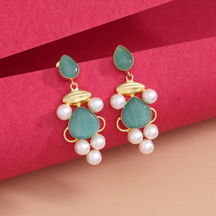 Pista Green Color Amrapali Earrings