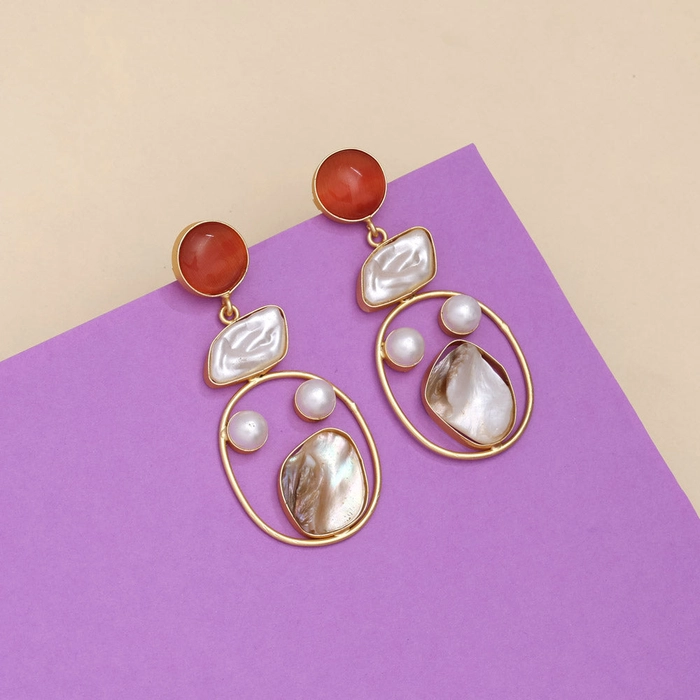 Earth Brown Color Amrapali Earrings