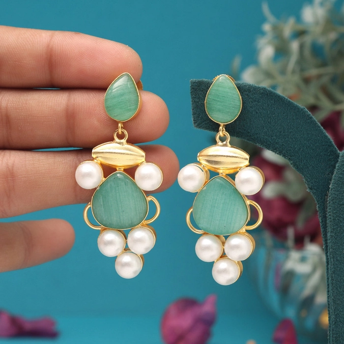 Pista Green Color Amrapali Earrings
