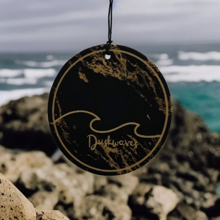 DuskWaves Black Ice Scented Car Air Fresheners - Eco-Friendly & Handmade - Long-Lasting - Pack of 3 Hanging Fresheners