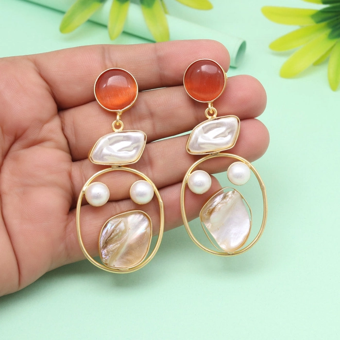 Earth Brown Color Amrapali Earrings