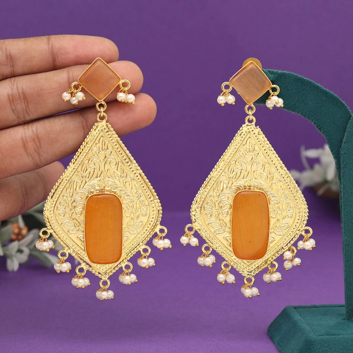 Gold Color Amrapali Earrings