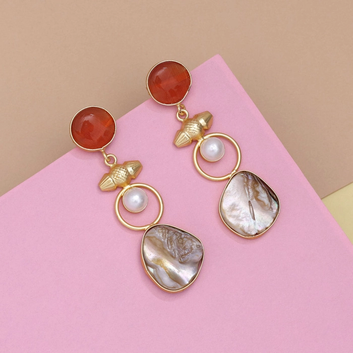 Cocoa Brown Color Amrapali Earrings