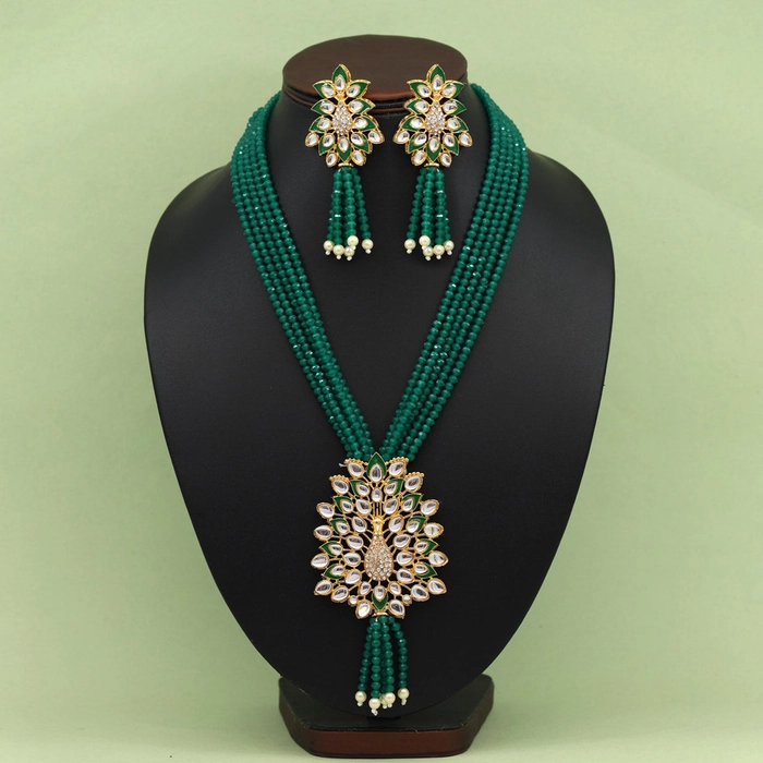 Green Color Jewellery Rani Haar (PN768GRN)