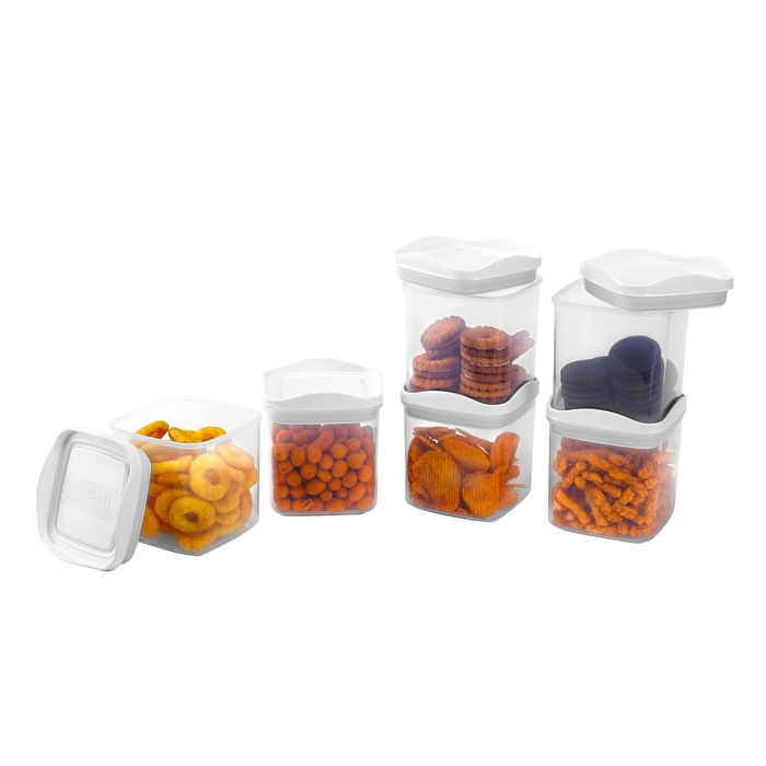 Pushfit Kitchen Containers 500 ml (Set of 6) White