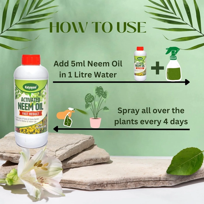 Evergreeness India Neem Oil for Plants Garden Kitchen Insect Spray Pest Control Organic Pesticide Fast Results | 900 ML | 900ml x 1 |