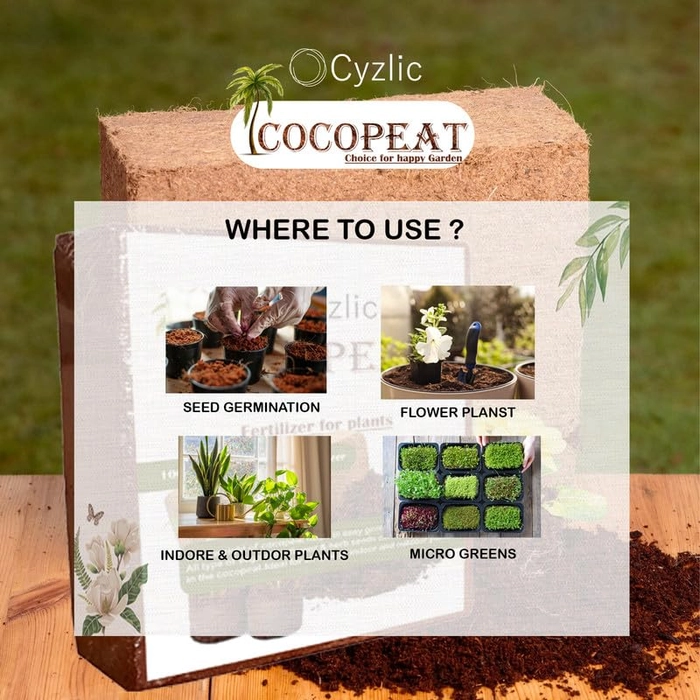 Evergreeness India Cocopeat for Gardening - 100% Natural Soil Amendment 5kg