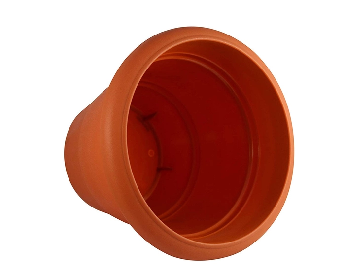 Evergreeness India Round Pots for Plants Big with Saucer Drainage Tray (Terracotta, 14 Inch, Pack of 3)