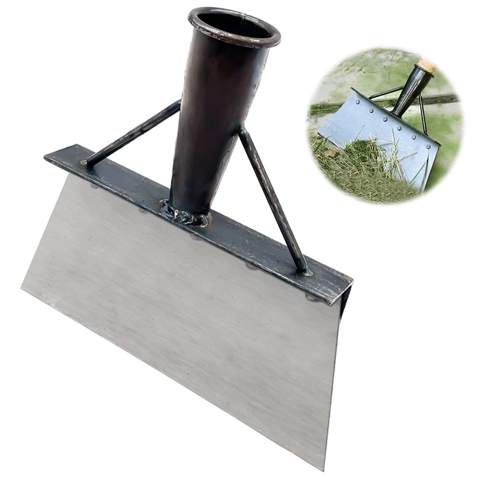Evergreeness India Duty Hand Weeder for Weed Removal, Clean Up Animal Waste, Large Metal Shovel Scraper, Mud Remove Tool with Anti-splash Panel, Gardening Tools for Home Garden(Without Handle)