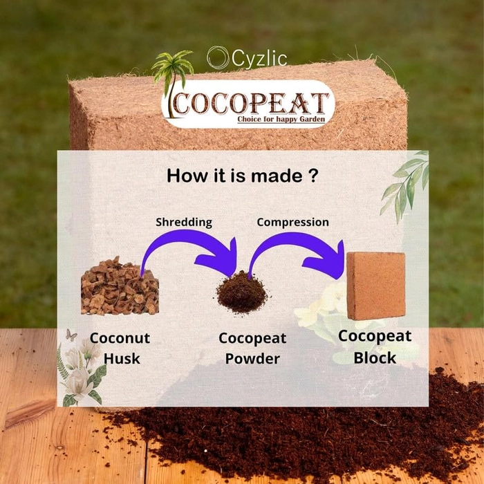 Evergreeness India Cocopeat for Gardening - 100% Natural Soil Amendment 5kg