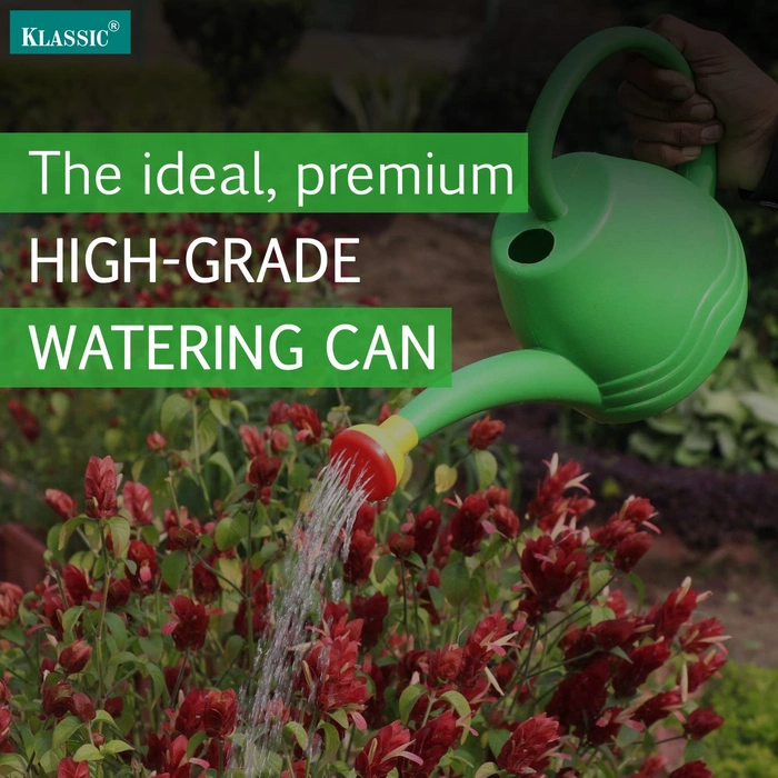 Evergreeness India Can (1.8L, KWC-01) | Plastic Green Water Can With Sprayer for Plants/Garden | Indoor Outdoor Watering Shower Can | Sprinkler for Plants | Watering Hand Bottles for Garden | Water