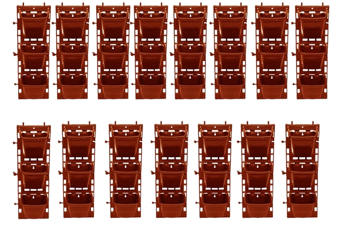 Evergreeness India AGRO INDIA PRIVATE LIMITED Plastic Pot, Brown, 45 x 15.5 cm, 2 Set