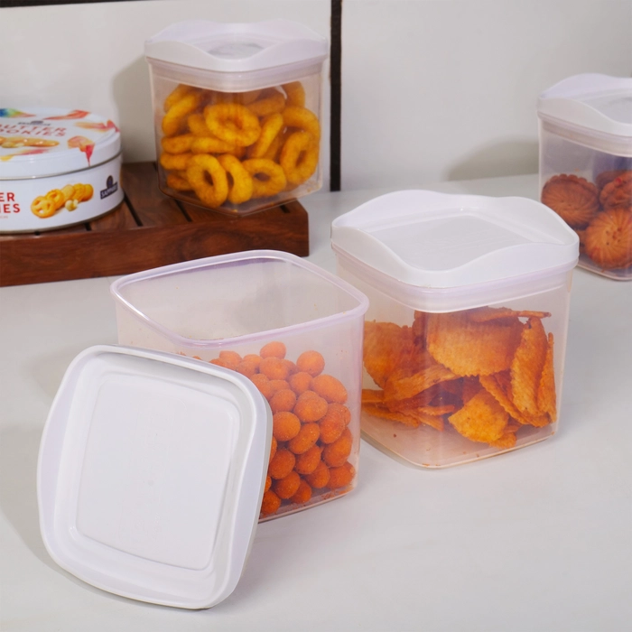 Pushfit Kitchen Containers 500 ml (Set of 6) White