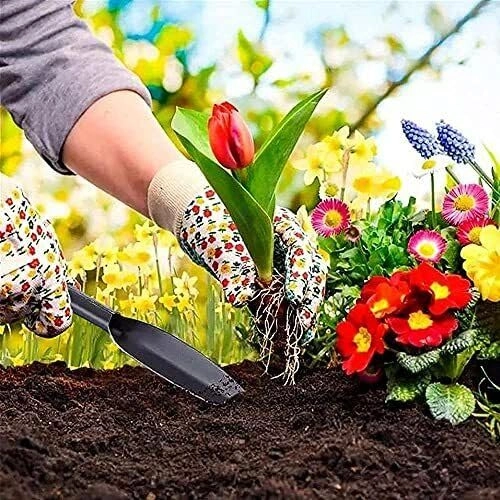 Evergreeness India Tools Small Hand Trowels Heavy Duty Gardening Tools Cast Aluminum with Soft Rubberized Non-Slip Handle, Durable Garden Hand Tools Garden Gifts for Men Women (Trowel Rack Small - 1)