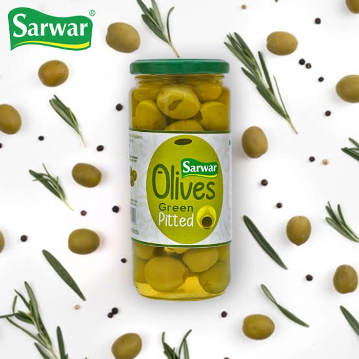 Sarwar Green Olives Slice-450Gm