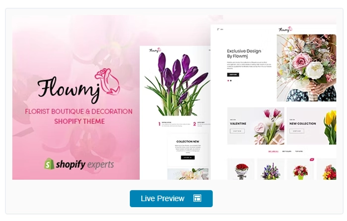 Flowmj ‚Äì Florist Boutique & Decoration Store Shopify Theme