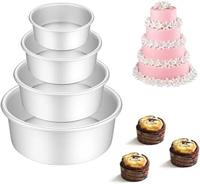 Silver Round Cake Mould-8In