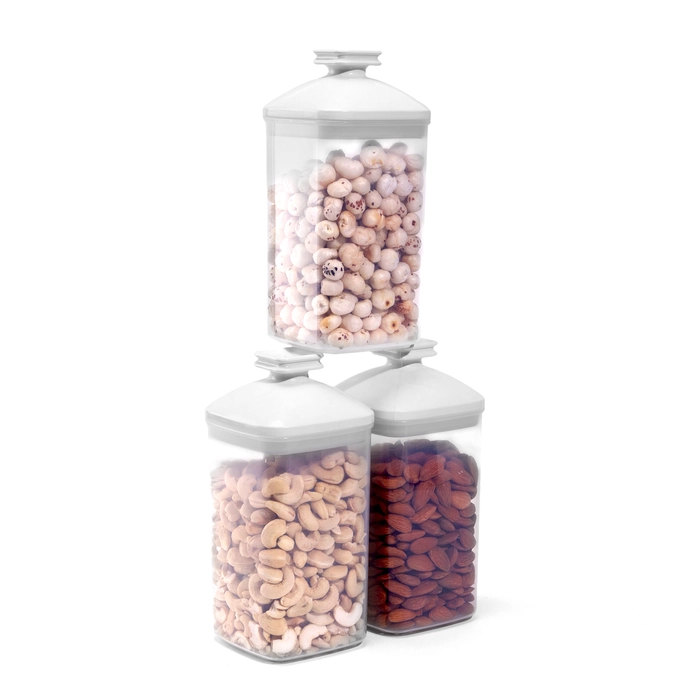 Castlefit Kitchen Containers 1000 ml (Set of 3) White