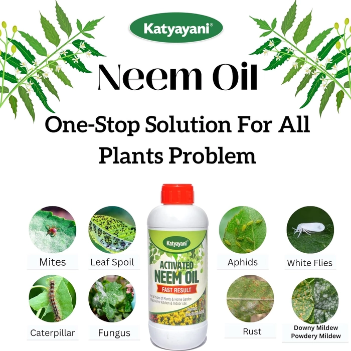 Evergreeness India Neem Oil for Plants Garden Kitchen Insect Spray Pest Control Organic Pesticide Fast Results | 900 ML | 900ml x 1 |