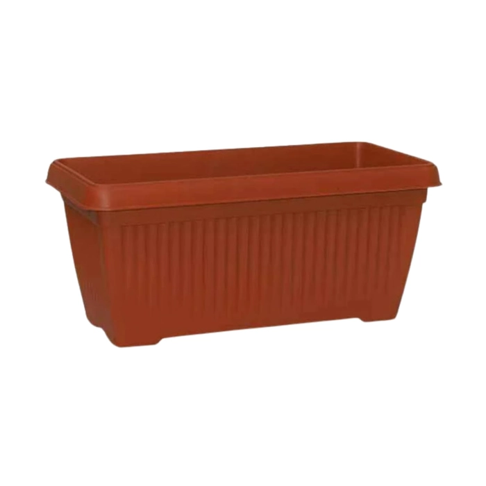 Evergreeness India Plant | Bello Rectangle 30CM Planters for Home Gardening Pots for Gardens | Flower Pots for Home & Garden (Pack of 3) (30CM | 11INCH) (Terracotta)