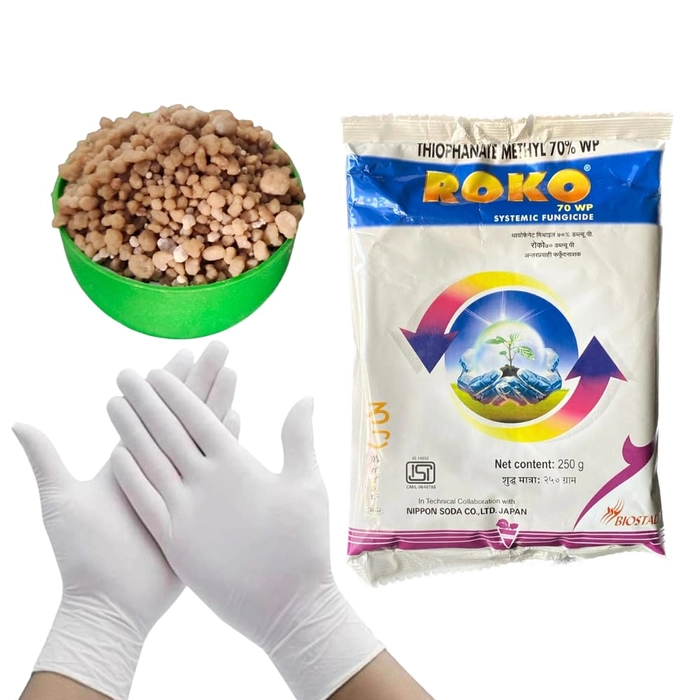 Evergreeness India 70WP Systemic fungicide 250 gm With 250gm DAP With free Gloves