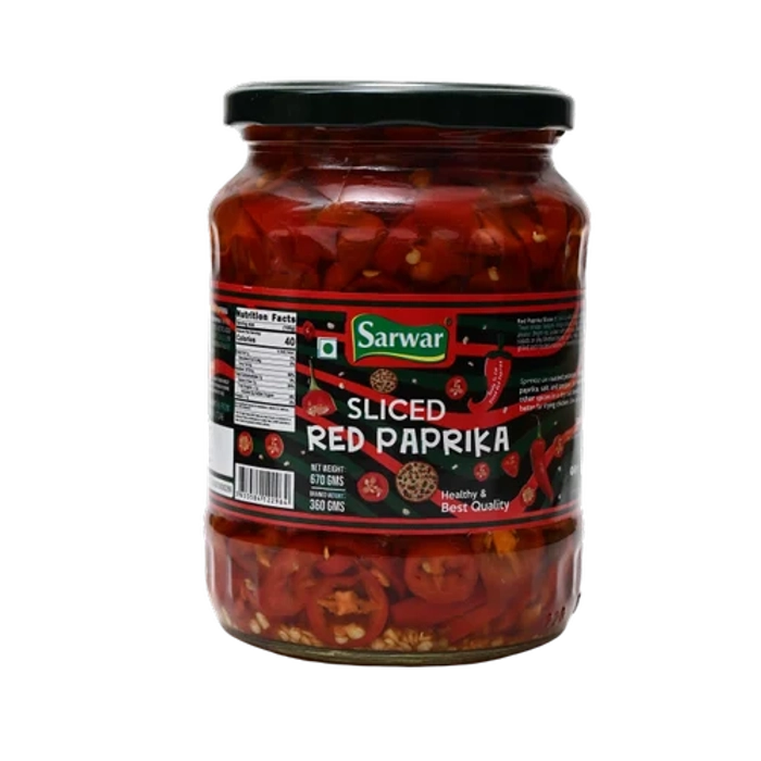 Sarwar Red Paprika Sliced-680Grm