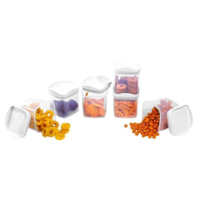 Pushfit Kitchen Containers 500 ml (Set of 6) White