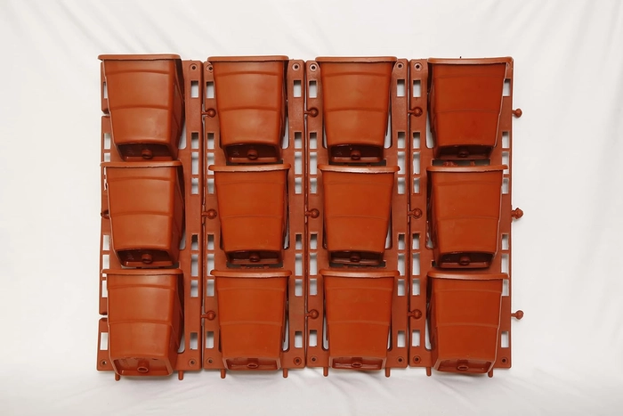 Evergreeness India AGRO INDIA PRIVATE LIMITED Plastic Pot, Brown, 45 x 15.5 cm, 2 Set