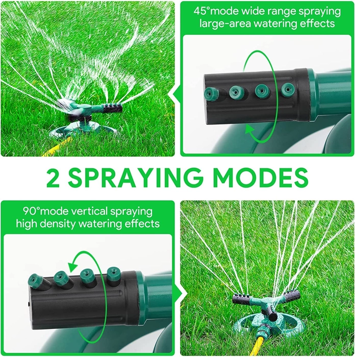 Evergreeness India Sprinkler-Automatic Lawn Water Sprinklers for Yard 360 Degree 3- Arm Rotating Sprinkler System (Multi)