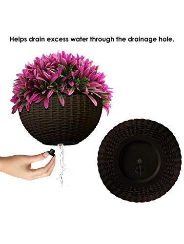 Evergreeness India Pot Hanging Basket with Hook Chain for Home Gardener Office Balcony Grower Planter (Multi-2)
