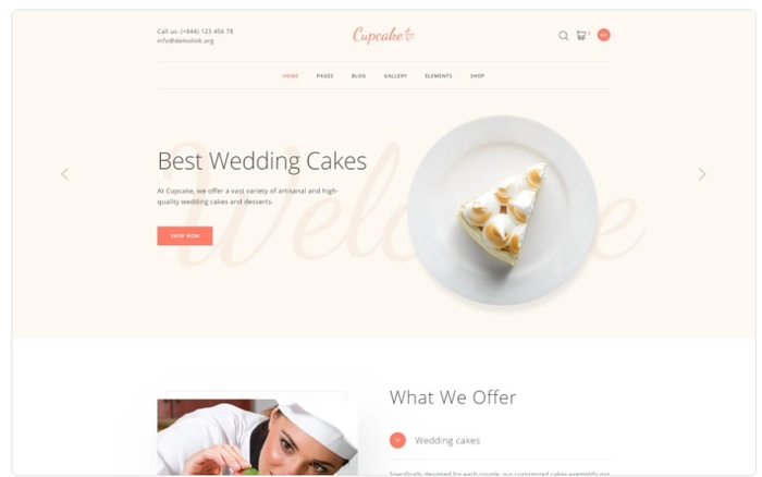 Cupcake – Cake Shop Clean Website Template 1.0