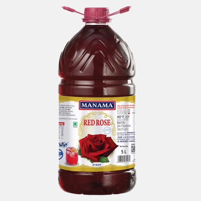 Manama Red Rose Syrup -5Ltr