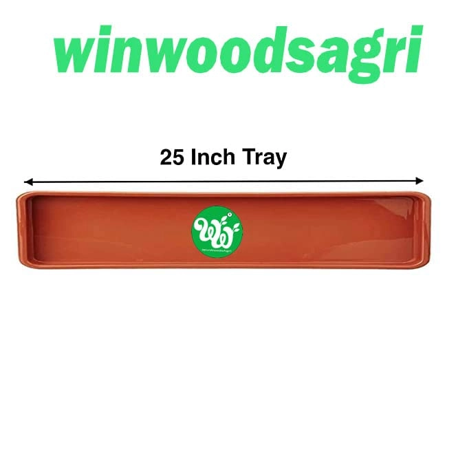 Evergreeness India Container 2 Set Rectangular Pots for Planter with Bottom Tray 2Feet Plastic Big Vegetables and Greens Large Containers Tub for Home Gardening, Balcony, Outdoor Gamla 25 inch