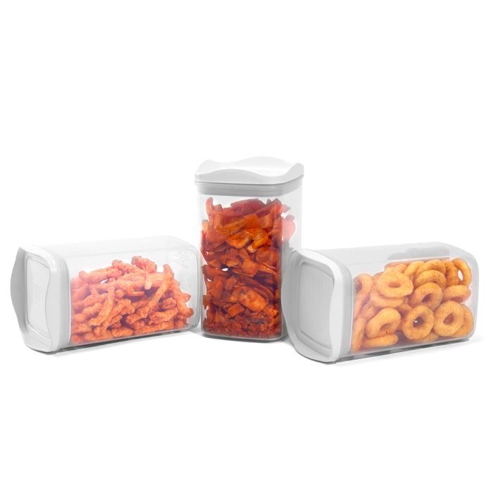 Pushfit Kitchen Containers 1000 ml (Set of 3) White