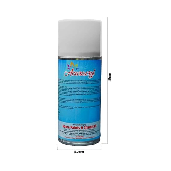 AOURACRYL  Spray Paint Pure White (RC Colour Name) Compatible for VLKSWGN  Tiguan and T-Roc Cars -225 ml (Pack of 1-Pcs)