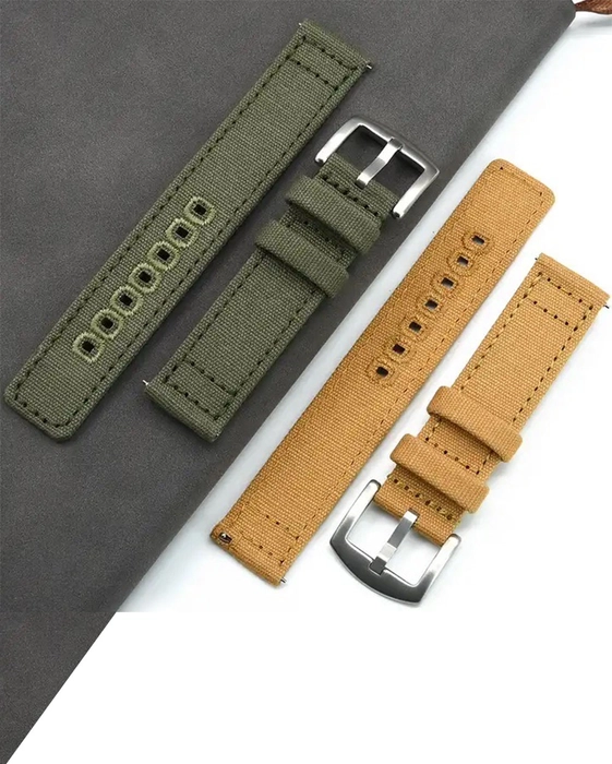 Olive Green Canvas Strap with QuickRelease | Premium Quality