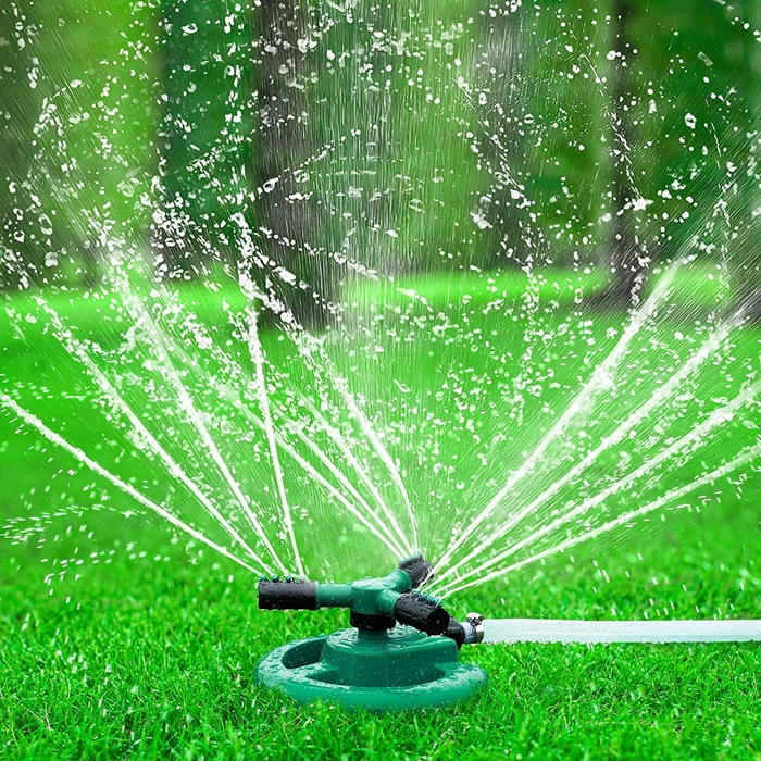 Evergreeness India Sprinkler-Automatic Lawn Water Sprinklers for Yard 360 Degree 3- Arm Rotating Sprinkler System (Multi)