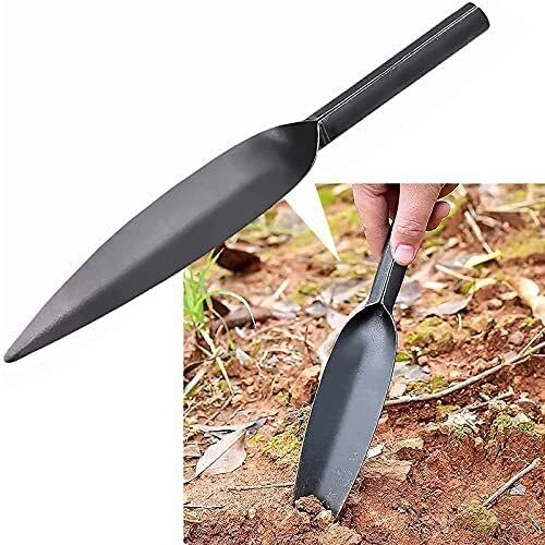 Evergreeness India Tools Small Hand Trowels Heavy Duty Gardening Tools Cast Aluminum with Soft Rubberized Non-Slip Handle, Durable Garden Hand Tools Garden Gifts for Men Women (Trowel Rack Small - 1)