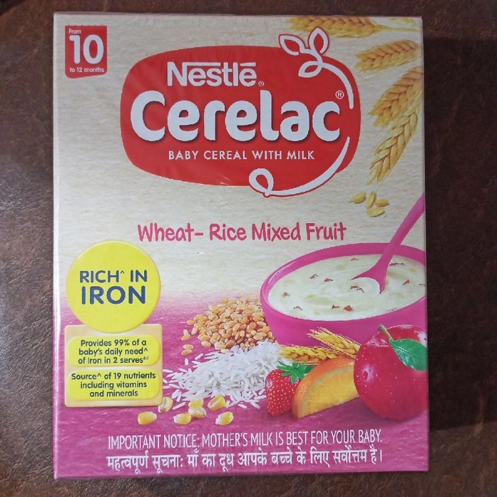 Cerelac Wheat Rice Mix Fruit 10-12m